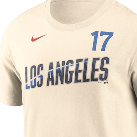 海外取寄 大谷翔平モデル NIKE Tシャツ ロサンゼルス ドジャース 2024 CITY CONNECT FUSE PLAYER NAME&NUMBER T-SHIRT CREAM