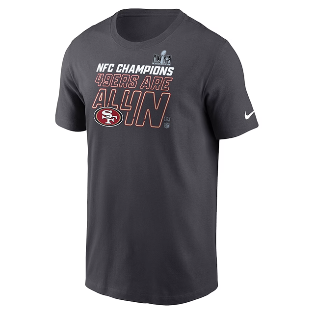 ナイキ サンフランシスコ 49ERS 海外取寄 NFL 2023 AFC CHAMPION LOCKER ROOM TROPHY COLLECTION T-SHIRT