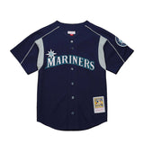 イチローモデル 海外取寄 ミッチェルアンドネス シアトル マリナーズ COOPERSTOWN MESH BATTING PRACTICE JERSEY NAVY