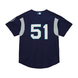 イチローモデル 海外取寄 ミッチェルアンドネス シアトル マリナーズ COOPERSTOWN MESH BATTING PRACTICE JERSEY NAVY