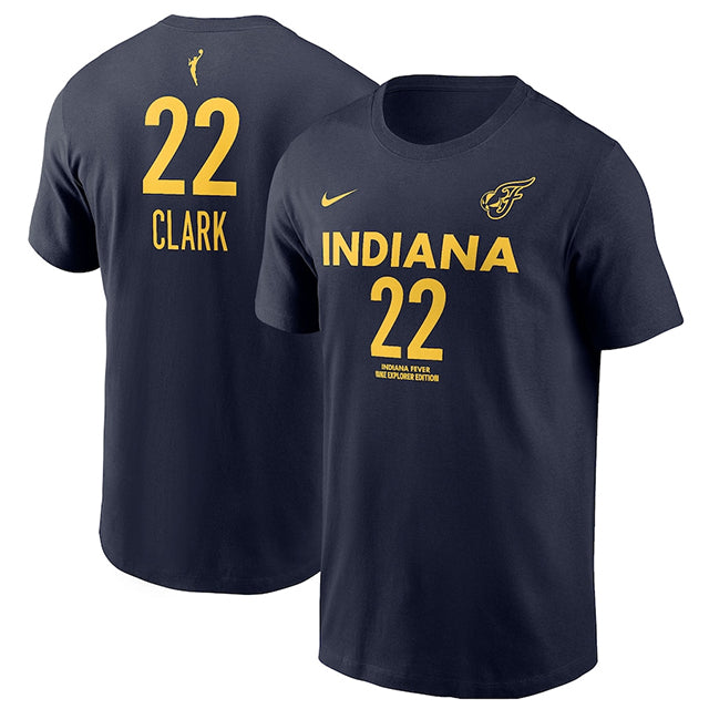 海外取寄 ケイトリン・クラークモデル ナイキ バスケ インディアナ フィーバー WNBA DRAFT NAME&NUMBER T-SHIRT NAVY