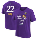 海外取寄 キャメロン・ブリンクモデル ナイキ バスケ ロサンゼルス スパークス WNBA DRAFT NAME&NUMBER T-SHIRT PURPLE