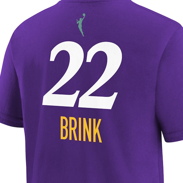 海外取寄 キャメロン・ブリンクモデル ナイキ バスケ ロサンゼルス スパークス WNBA DRAFT NAME&NUMBER T-SHIRT PURPLE