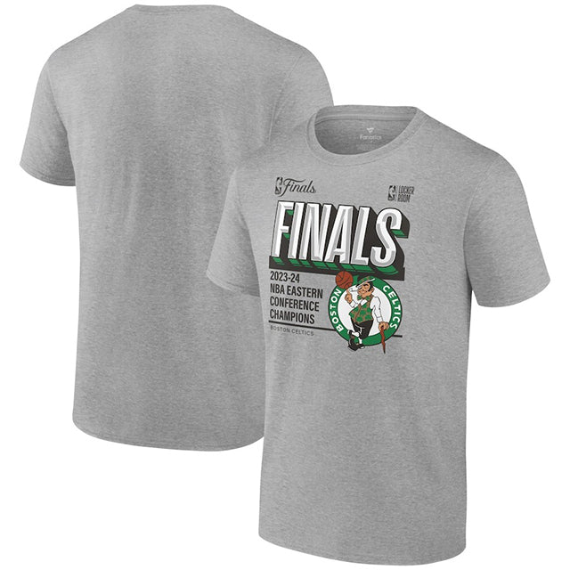 海外取寄 Tシャツ ボストン セルティックス 2024 EASTERN CONFERENCE CHAMPIONS LOCKER ROOM POST UP MOVE T-SHIRT GREY