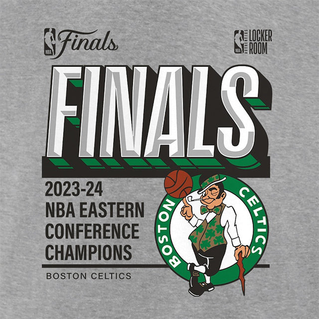 海外取寄 Tシャツ ボストン セルティックス 2024 EASTERN CONFERENCE CHAMPIONS LOCKER ROOM POST UP MOVE T-SHIRT GREY