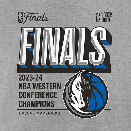 海外取寄 Tシャツ ダラス マーベリックス 2024 WESTERN CONFERENCE CHAMPIONS LOCKER ROOM POST UP MOVE T-SHIRT GREY