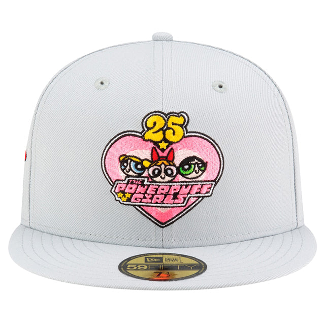 ニューエラ キャップ 59FIFTY パワーパフガールズ 25th ANNIVERSARY FITTED CAP GREY