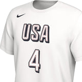 海外取寄 ステフィン カリーモデル ナイキ バスケ USA代表 Tシャツ 2024 USA BASKETBALL NAME&NUMBER T-SHIRT WHITE