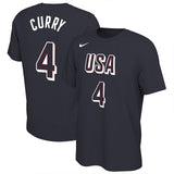 海外取寄 ステフィン カリーモデル ナイキ バスケ USA代表 Tシャツ 2024 USA BASKETBALL NAME&NUMBER T-SHIRT NAVY