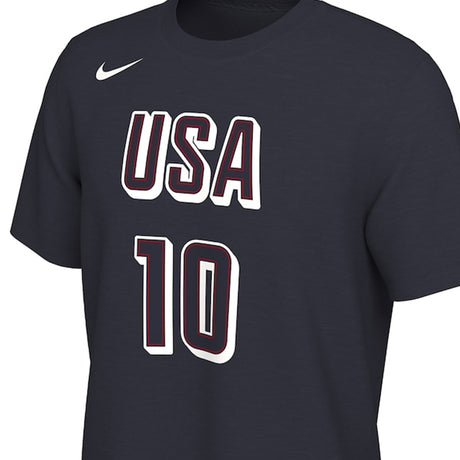海外取寄 ジェイソン・テイタムモデル ナイキ バスケ USA代表 Tシャツ 2024 USA BASKETBALL NAME&NUMBER T-SHIRT NAVY