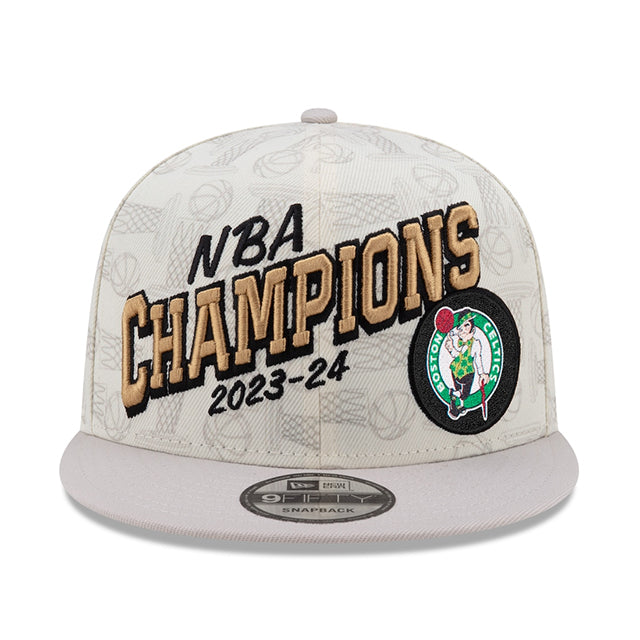 ニューエラ 9FIFTY ボストン セルティックス 2024 FINALS CHAMPIONS LOCKER ROOM SNAPBACK CAP CREAM