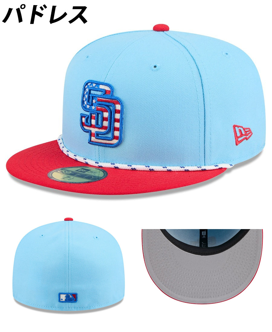 独立記念日モデル ニューエラ キャップ 59FIFTY MLB 2025 JULY 4TH STARS N STRIPES FITTED CAP