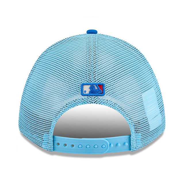 海外取寄 独立記念日モデル ニューエラ キャップ 9FORTY M-CROWN ロサンゼルス ドジャース 2025 MLB JULY 4TH STARS N STRIPES MESH SNAPBACK CAP LIGHT BLUE