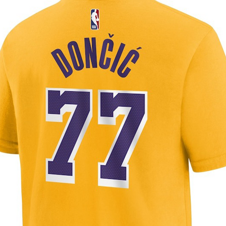 子供用 海外取寄 ナイキ Tシャツ ルカ ドンチッチモデル Tシャツ YOUTH 2024-25 ICON EDITION NAME&NUMBER T-SHIRT GOLD