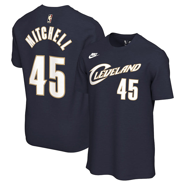海外取寄 ドノバン ミッチェルモデル ナイキ Tシャツ 2025 CLASSIC EDITION NAME&NUMBER T-SHIRT NAVY NIKE クリーブランド キャバリアーズ