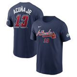 ロナルド・アクーニャ Jrモデル 海外取寄 ナイキ 2025 スピードウェイ・クラシックモデル Tシャツ 2025 MLB SPEEDWAY CLASSIC NAME&NUMBER T-SHIRT NAVY