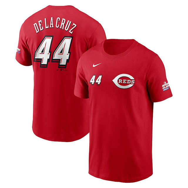 エリー・デラクルーズモデル 海外取寄 ナイキ 2025 スピードウェイ・クラシックモデル Tシャツ 2025 MLB SPEEDWAY CLASSIC NAME&amp;NUMBER T-SHIRT RED