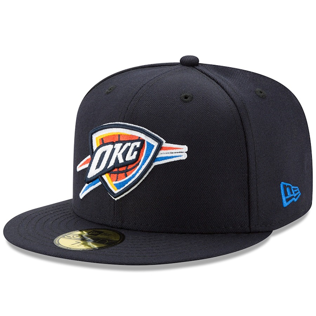 海外取寄 ニューエラ キャップ 59FIFTY オクラホマシティ サンダー 2025 NBA FINALS SIDE CHAMPIONS SIDE PATCH FITTED CAP NAVY