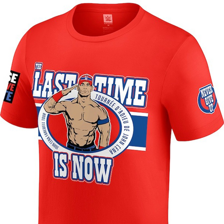 ジョン シナモデル 海外取寄 WWE AUTHENTIC Tシャツ FAREWELL TOUR 2025 MONTREAL T-SHIRT RED