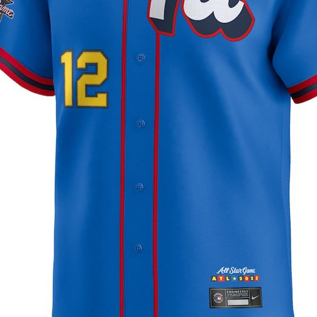 フランシスコ リンドーアモデル 海外取寄 ナイキ 2025 MLB オールスター レプリカユニフォーム 2025 MLB ALL-STAR EDITION LIMITED NATIONAL LEAGUE PLAYER JERSEY BLUE