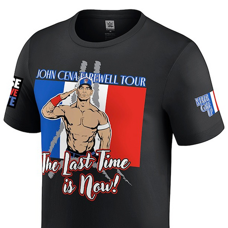 ジョン シナモデル WWE AUTHENTIC Tシャツ FAREWELL TOUR S 2025 PARIS T-SHIRT BLACK