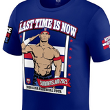 ジョン シナモデル WWE AUTHENTIC Tシャツ FAREWELL TOUR SUMMER SLAM 2025 NEW JERSEY T-SHIRT BLUE