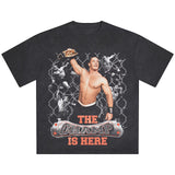 ジョン シナモデル 海外取寄 ID サプライ WWE Tシャツ SNOW WASH CHAMP IS HERE BOXY T-SHIRT BLACK