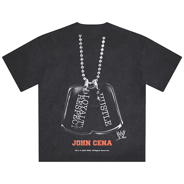 ジョン シナモデル 海外取寄 ID サプライ WWE Tシャツ SNOW WASH CHAMP IS HERE BOXY T-SHIRT BLACK