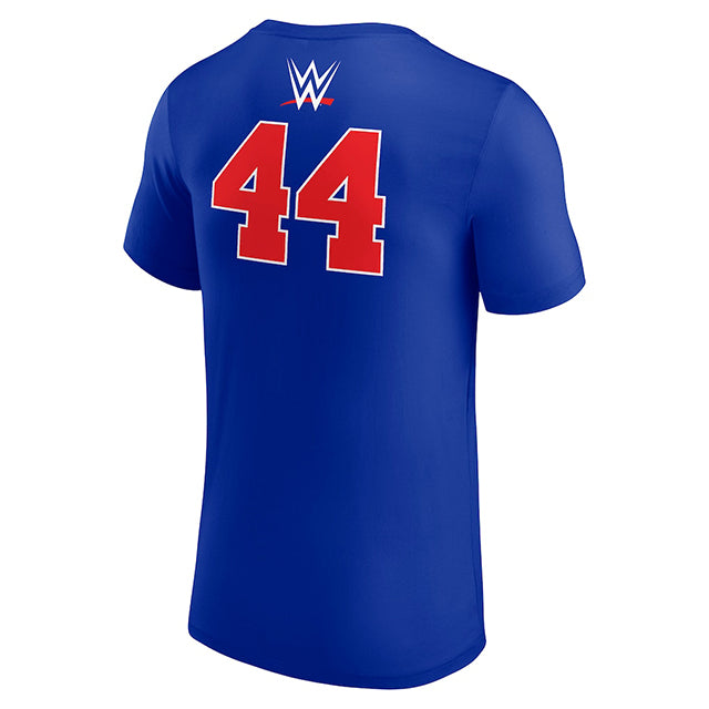 キャメロン スカッテボモデル 海外取寄 WWE AUTHENTIC Tシャツ CAM SKATTEBO NEW YORK GIANTS T-SHIRT BLUE