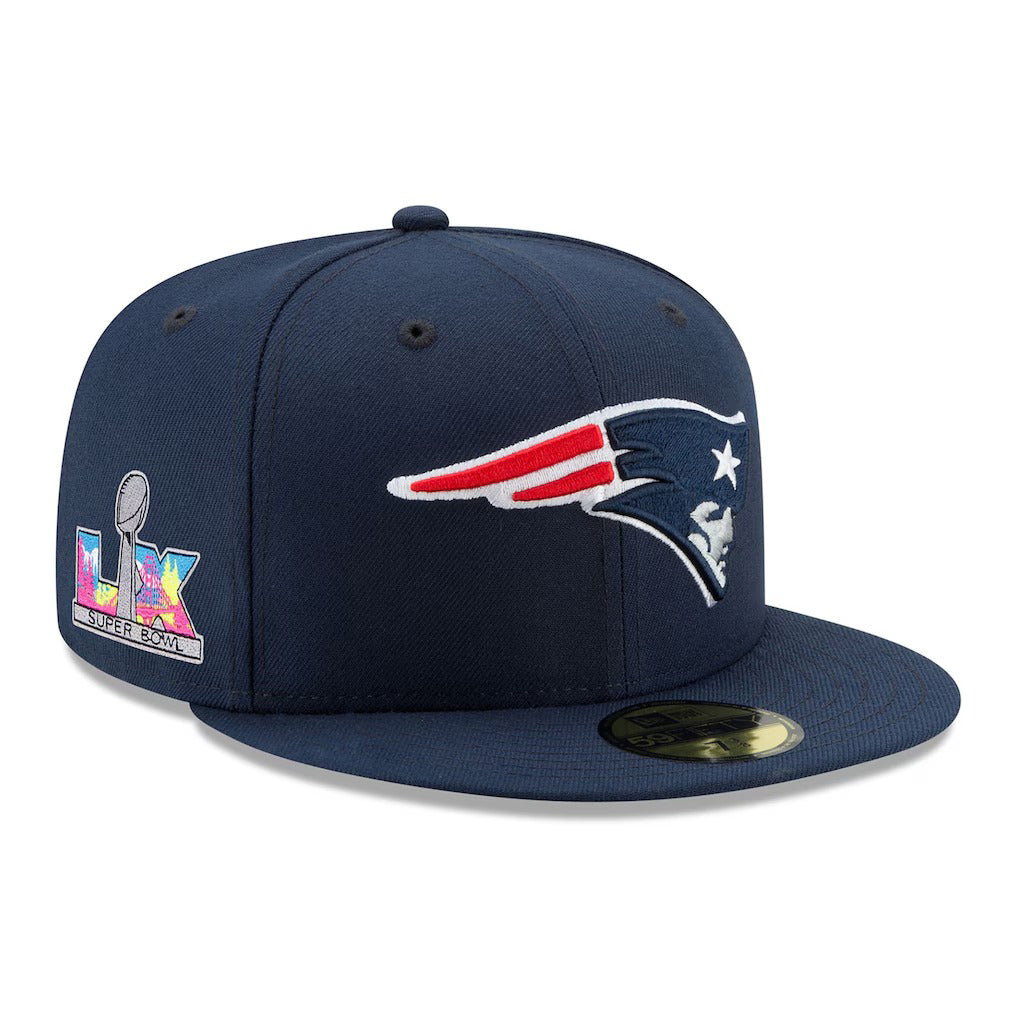 第60回スーパーボウル進出記念 海外取寄 ニューエラ 59FIFTY ニューイングランド ペイトリオッツ NFL SUPER BOWL LX FITTED CAP NAVY