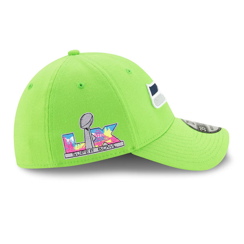 第60回スーパーボウル進出記念 海外取寄 ニューエラ 39THIRTY シアトル シーホークス NFL SUPER BOWL LX FLEX FIT NEON GREEN