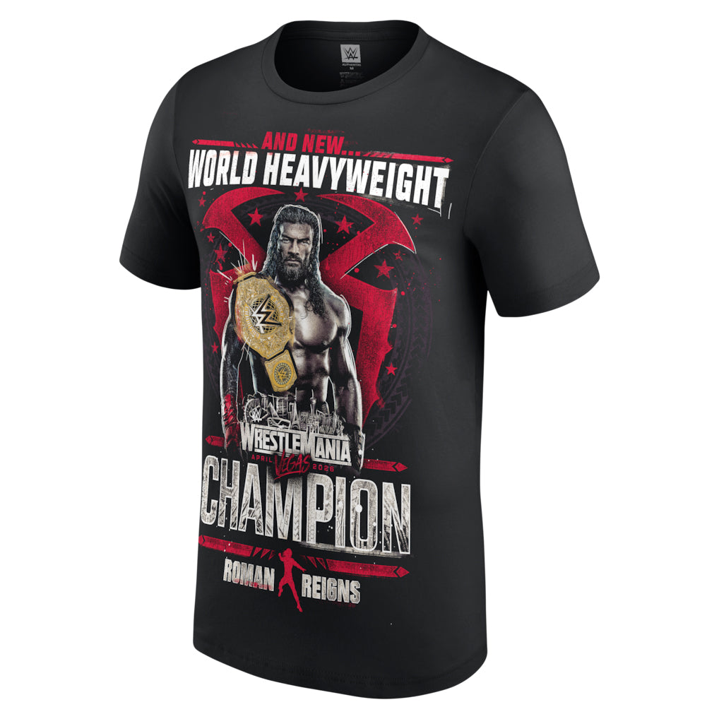 ローマン レインズモデル 海外取寄 WWE AUTHENTIC Tシャツ WRESTLEMANIA 42 WINNER T-SHIRT