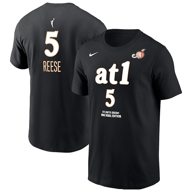 海外取寄 エンジェル・リースモデル ナイキ バスケ アトランタ ドリーム WNBA NAME&NUMBER REBEL EDITION T-SHIRT BLACK