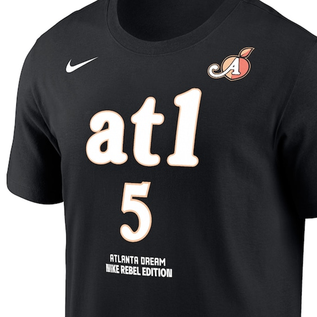 海外取寄 エンジェル・リースモデル ナイキ バスケ アトランタ ドリーム WNBA NAME&NUMBER REBEL EDITION T-SHIRT BLACK