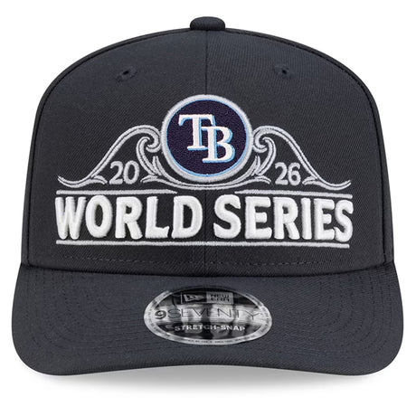 ア・リーグ優勝記念ロッカールームモデル 海外取寄 ニューエラキャップ タンパベイ レイズ 9SEVENTY 2026 AMERICAN LEAGUE CHAMPIONS LOCKER ROOM SNAPBACK CAP CHARCOAL