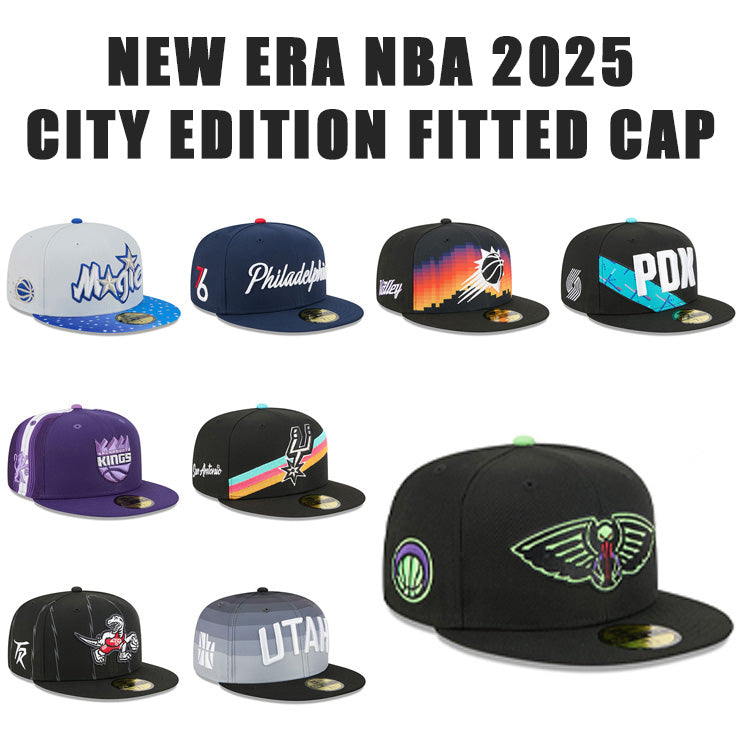 NEW ERA 2025年新作 ベースボールキャップ ニューエラ キャップ 59FIFTY 2025 NBA CITY EDITION FITTED CAP NEW