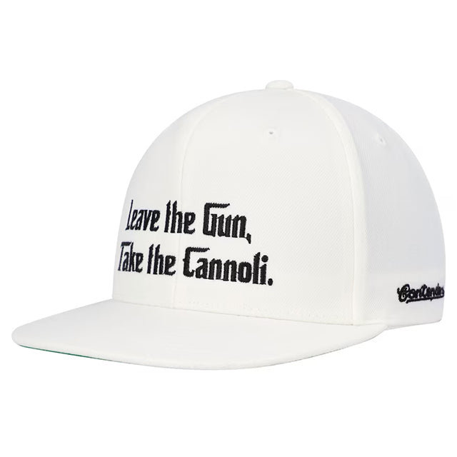 海外取寄 映画 ゴッドファーザー LEAVE THE GUN, TAKE THE CANNOLI SNAPBACK CAP WHITE GODFATHER