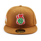 ニューエラ キャップ 59FIFTY シカゴ カブス MLB WRIGLEY FIELD PATCH FITTED CAP TAN