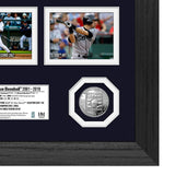 イチロー HALL OF FAMEモデル 海外取寄 額入りコラージュフレーム シアトル マリナーズ HIGHLAND MINT 2025 BASEBALL HOF INDUCTION SILVER COIN MARQUEE PHOTO MINT