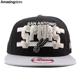 ニューエラ キャップ 9FIFTY サンアントニオ スパーズ NBA WORDSTRIPE SNAPBACK CAP BLACK GREY