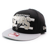 ニューエラ キャップ 9FIFTY サンアントニオ スパーズ NBA WORDSTRIPE SNAPBACK CAP BLACK GREY