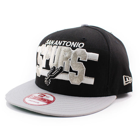 ニューエラ キャップ 9FIFTY サンアントニオ スパーズ NBA WORDSTRIPE SNAPBACK CAP BLACK GREY