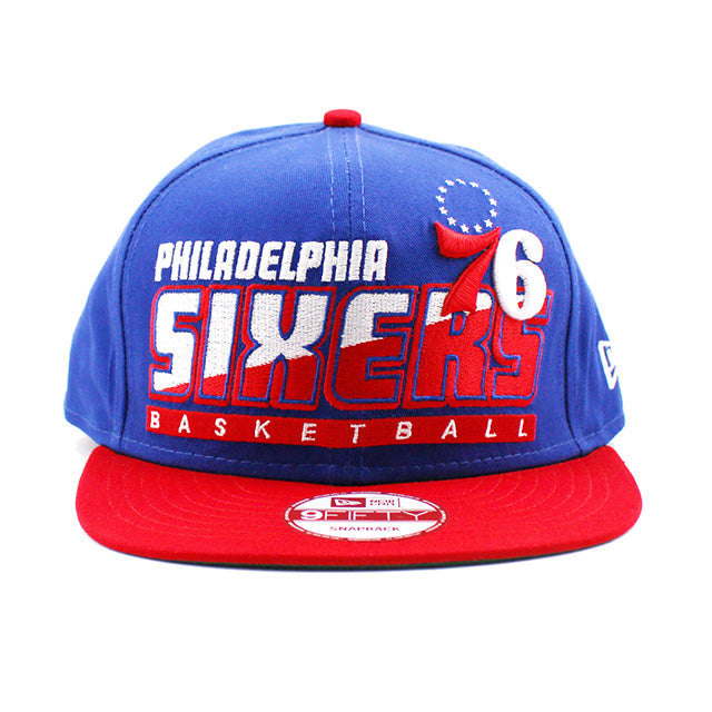 ニューエラ キャップ 9FIFTY スナップバック フィラデルフィア セブンティシクサーズ NBA TEAM BASIC SNAPBACK CAP BLUE RED