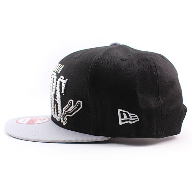 ニューエラ キャップ 9FIFTY サンアントニオ スパーズ NBA SAILTIP SNAPBACK CAP BLACK GREY