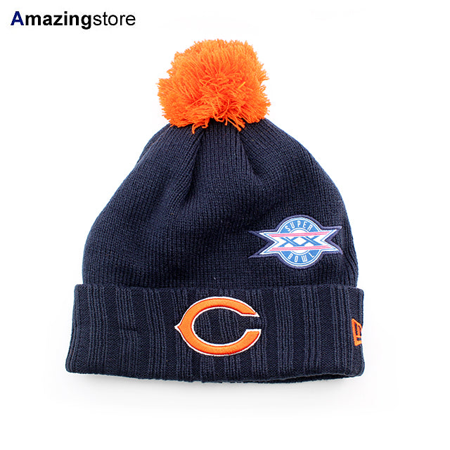 ニューエラ ニットキャップ ビーニー シカゴ ベアーズ NFL SUPER BOWL PATCHES KNIT CAP BEANIE NAVY