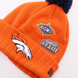 ニューエラ ニットキャップ ビーニー デンバー ブロンコス NFL SUPER BOWL PATCHES KNIT CAP BEANIE ORANGE NEW ERA DENVER BRONCOS