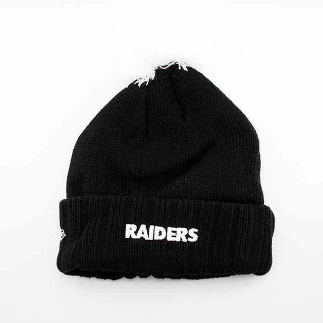 ニューエラ ニットキャップ オークランド レイダース NFL SUPER BOWL PATCHES KNIT CAP BEANIE BLACK