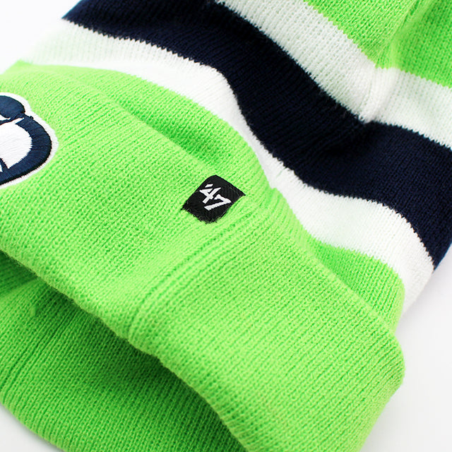47ブランド ニットキャップ ビーニー シアトル シーホークス NFL BREAKAWAY KNIT CAP BEANIE LIME GREEN