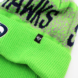 47ブランド ニットキャップ ビーニー シアトル シーホークス NFL REDROCK KNIT CAP BEANIE LIME GREEN