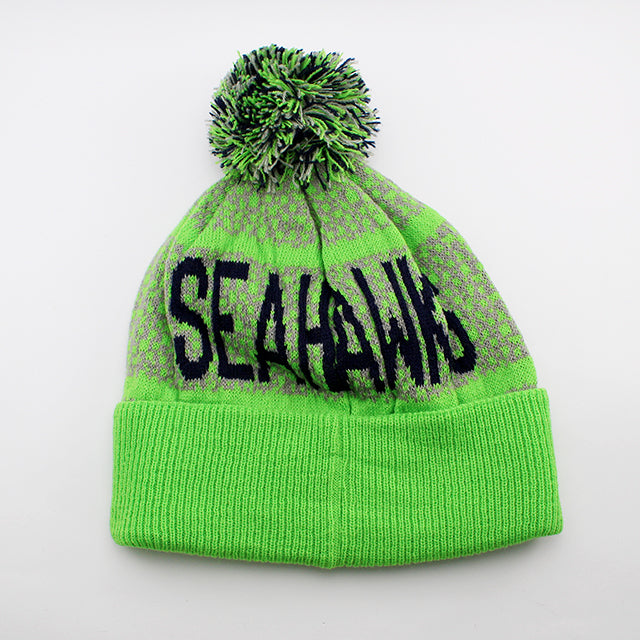 47ブランド ニットキャップ ビーニー シアトル シーホークス NFL REDROCK KNIT CAP BEANIE LIME GREEN
